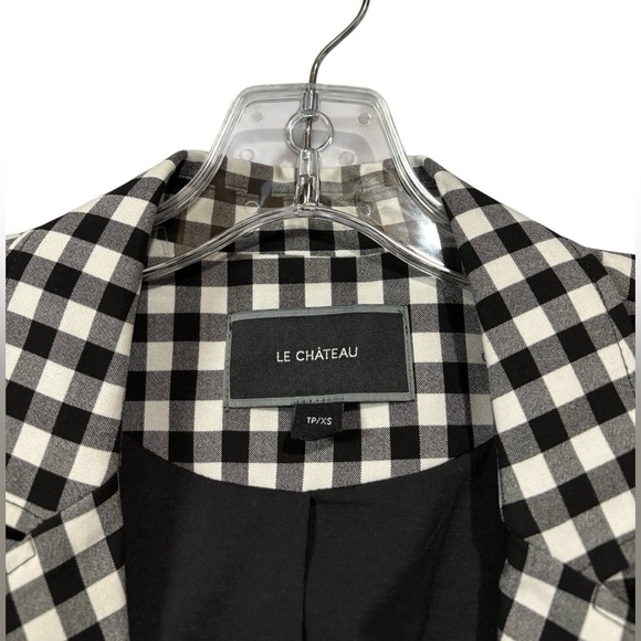NWOT, Le Château, Black & White Gingham Blazer, Size XS - Picture 4 of 10